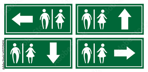 toilet signage vector set