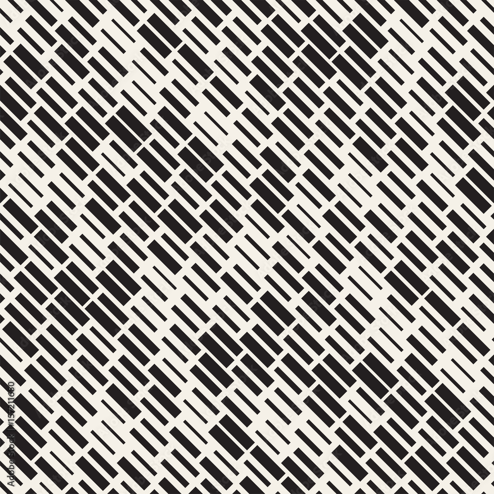 Vector Seamless Black And White Irregular Dash Rectangles Grid Pattern. Abstract Geometric Background Design Vector Seamless Black And White Irregular Dash Rectangles Grid Pattern. Abstract Geometric Background Design