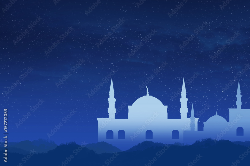 Mosque silhouette background