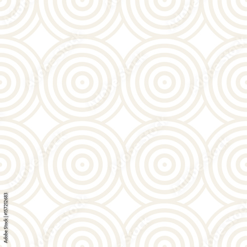 Vector seamless geometric pattern composed with circles and lines. Modern stylish rounded stripes texture. Repeating abstract background © Samolevsky
