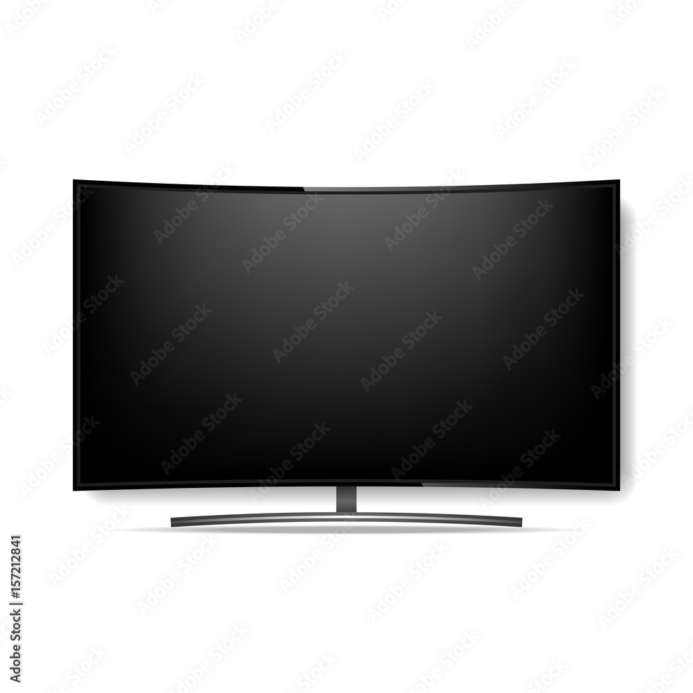 QLED TV. Vector illustration