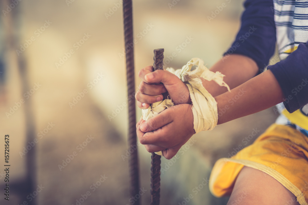 Human trafficking Stop abusing violence human trafficking Stock Photo 