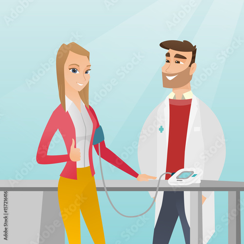 Blood pressure measurement vector illustration.
