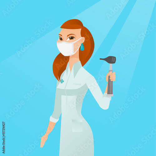 Ear nose throat doctor vector illustration.