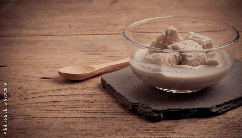 Banana in coconut milk, Thai dessert Banana in coconut milk, Thai dessert