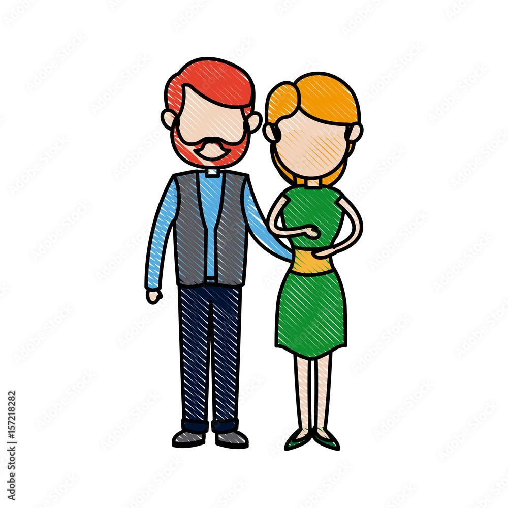 cartoon couple. family people together image vector illustration cartoon couple. family people together image vector illustration