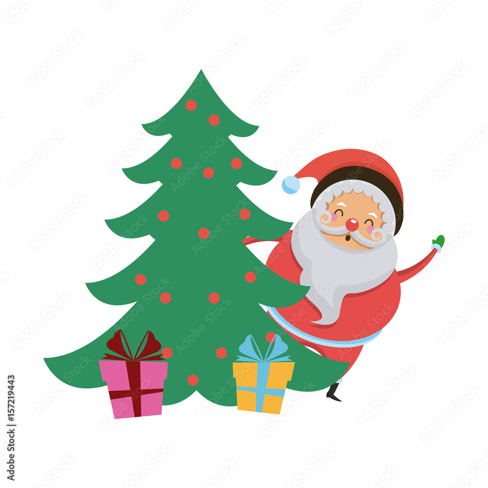 cute santa claus christmas character vector illustration cute santa claus christmas character vector illustration