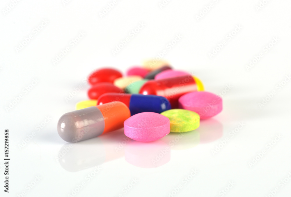 capsule pills isolated on white background capsule pills isolated on white background
