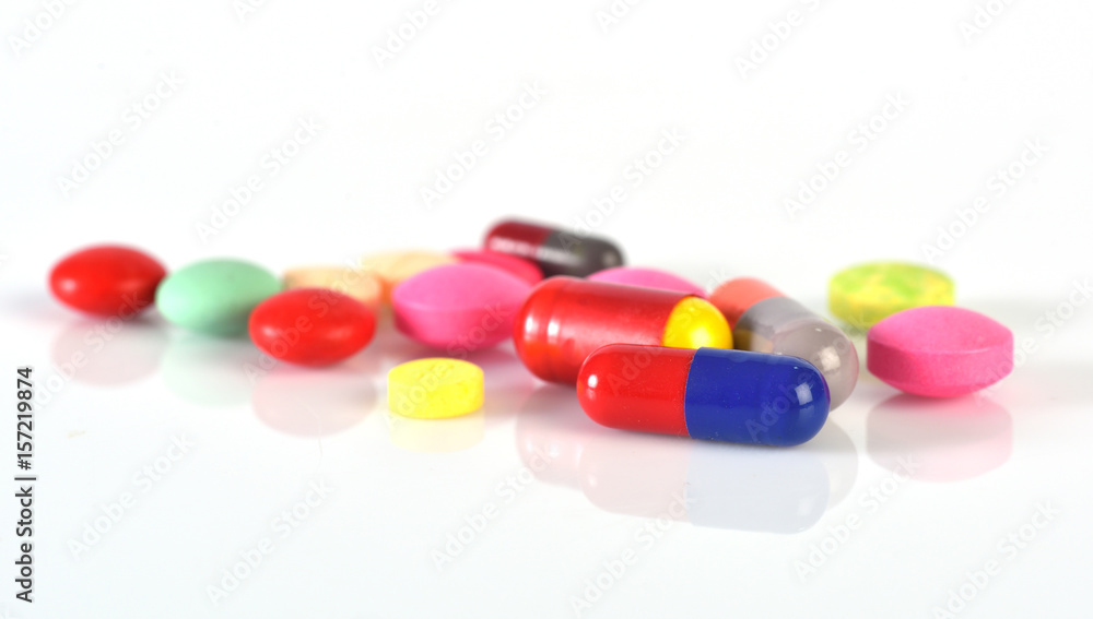capsule pills isolated on white background capsule pills isolated on white background