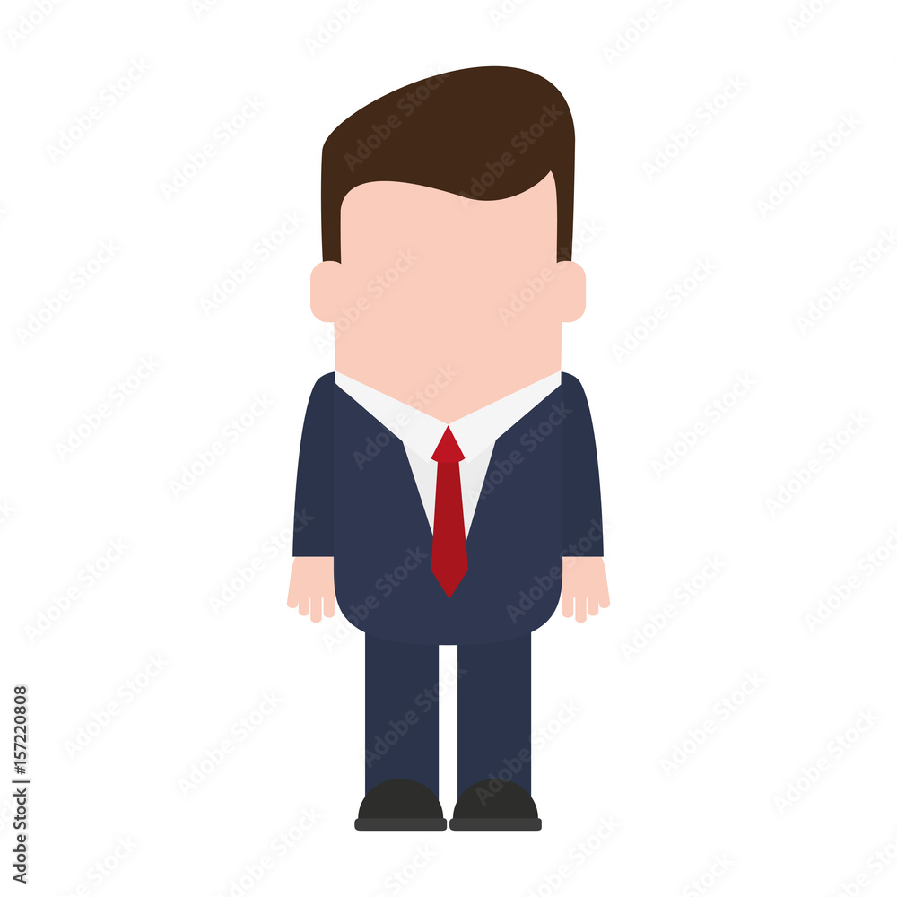 faceless businessman avatar icon image vector illustration design 