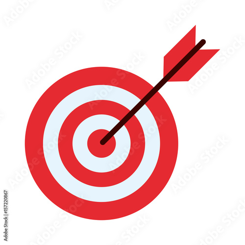 bullseye with dart icon image vector illustration design 
