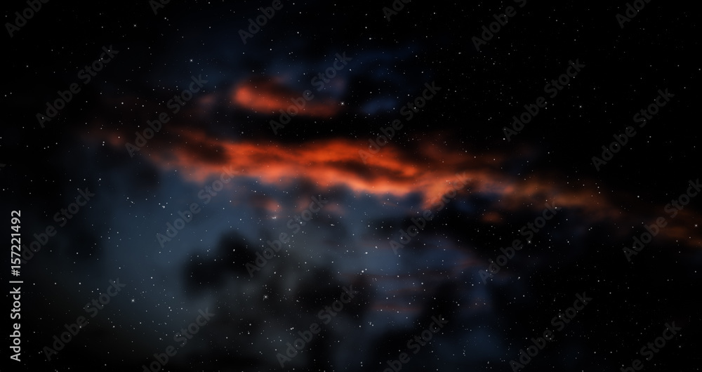 Fototapeta premium Space background with nebula and stars.