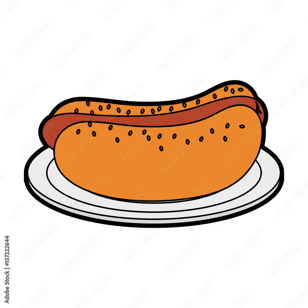 hot dog fast food icon image vector illustration design hot dog fast food icon image vector illustration design