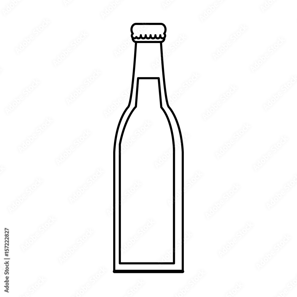 bottle with drink or beverage icon image vector illustration design single black line bottle with drink or beverage icon image vector illustration design single black line