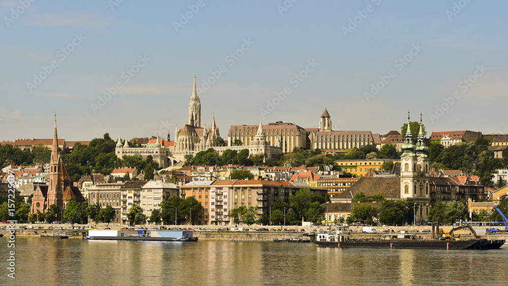 Beautiful panoramic view of Budapest city