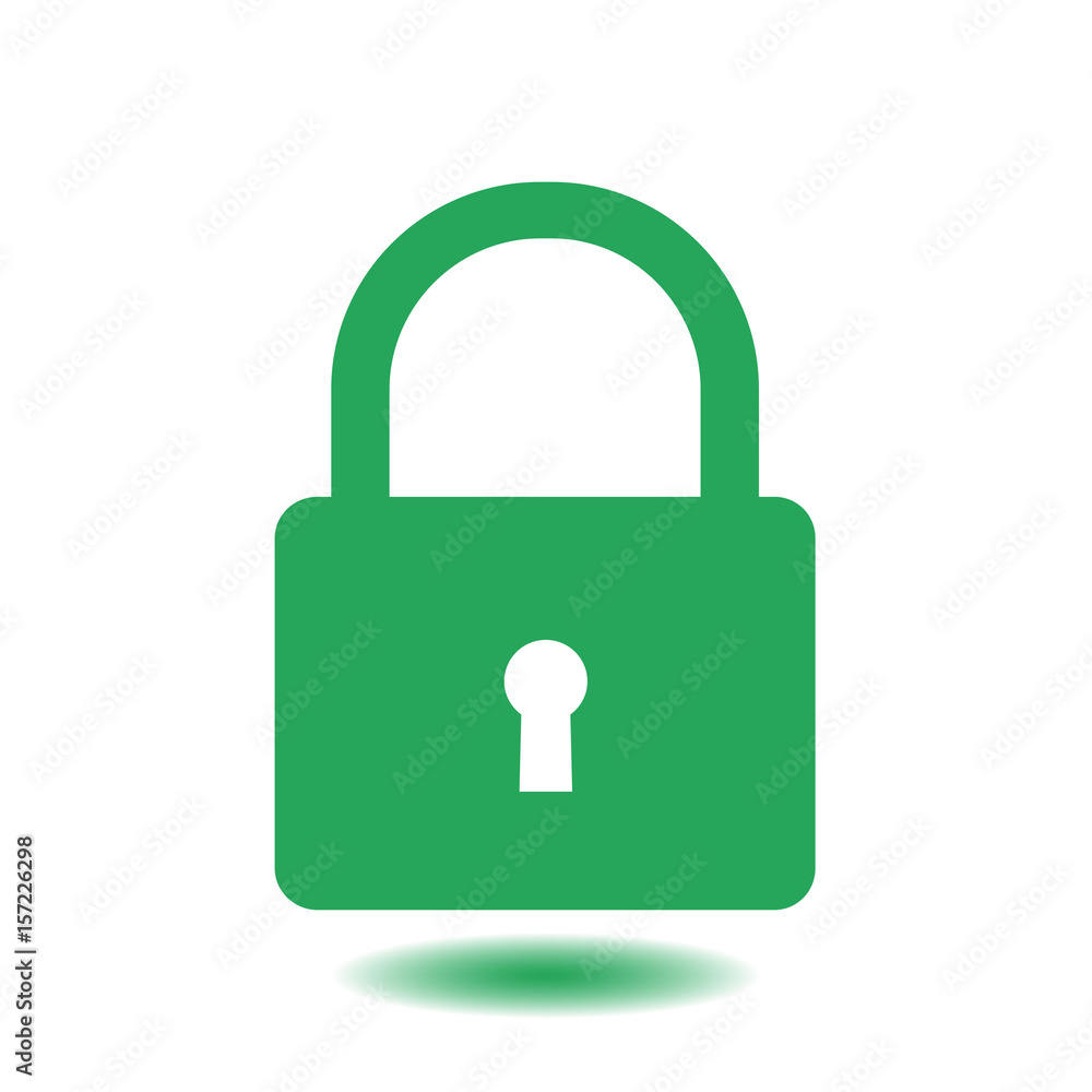 Lock icon. User login or authenticate icon. Flat design style. Lock icon. User login or authenticate icon. Flat design style.