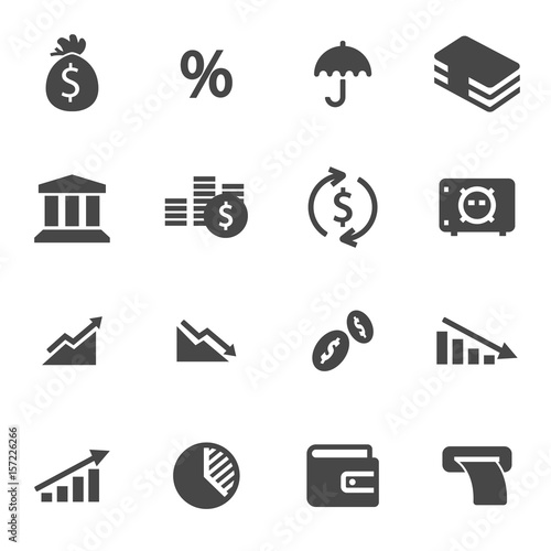 Vector black easter icons set