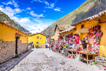 Fototapete Südamerika Inkaruinen von Ollantaytambo in Cusco  © ecstk22