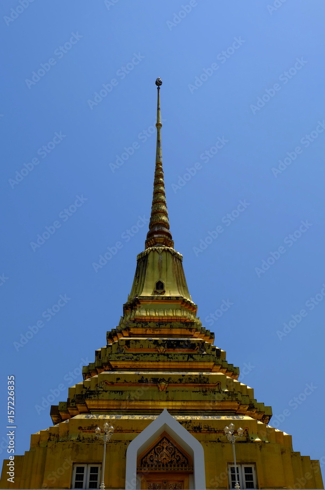 Ancient Pagoda at Wat Uthai Tharam Temple Bangkok, Thailand.