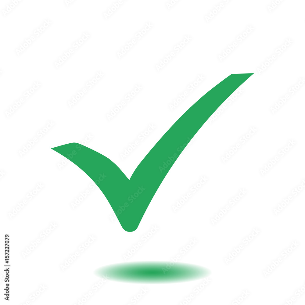 Check mark icon. Flat design style. Vector. Check mark icon. Flat design style. Vector.