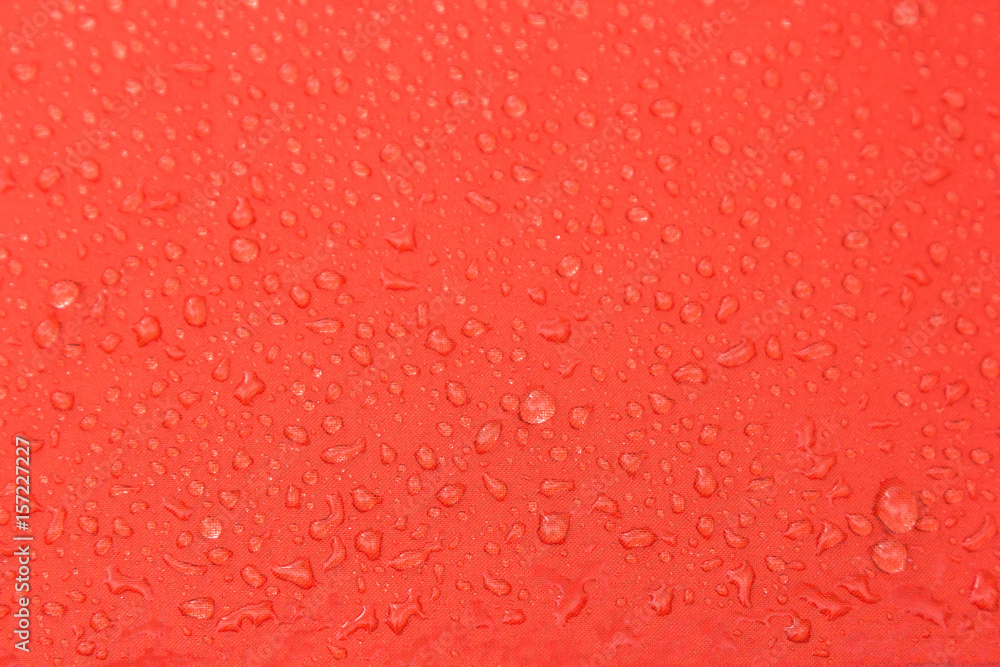 Drops on red cloth. Drops on red cloth.