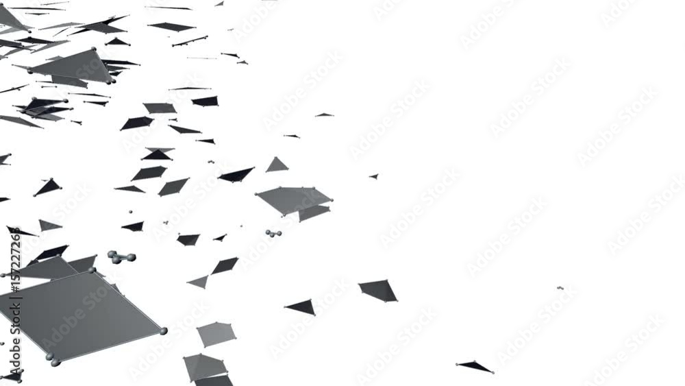 Abstract simple black and white waving 3D grid or mesh as creative background. Grey geometric vibrating environment or pulsating background.