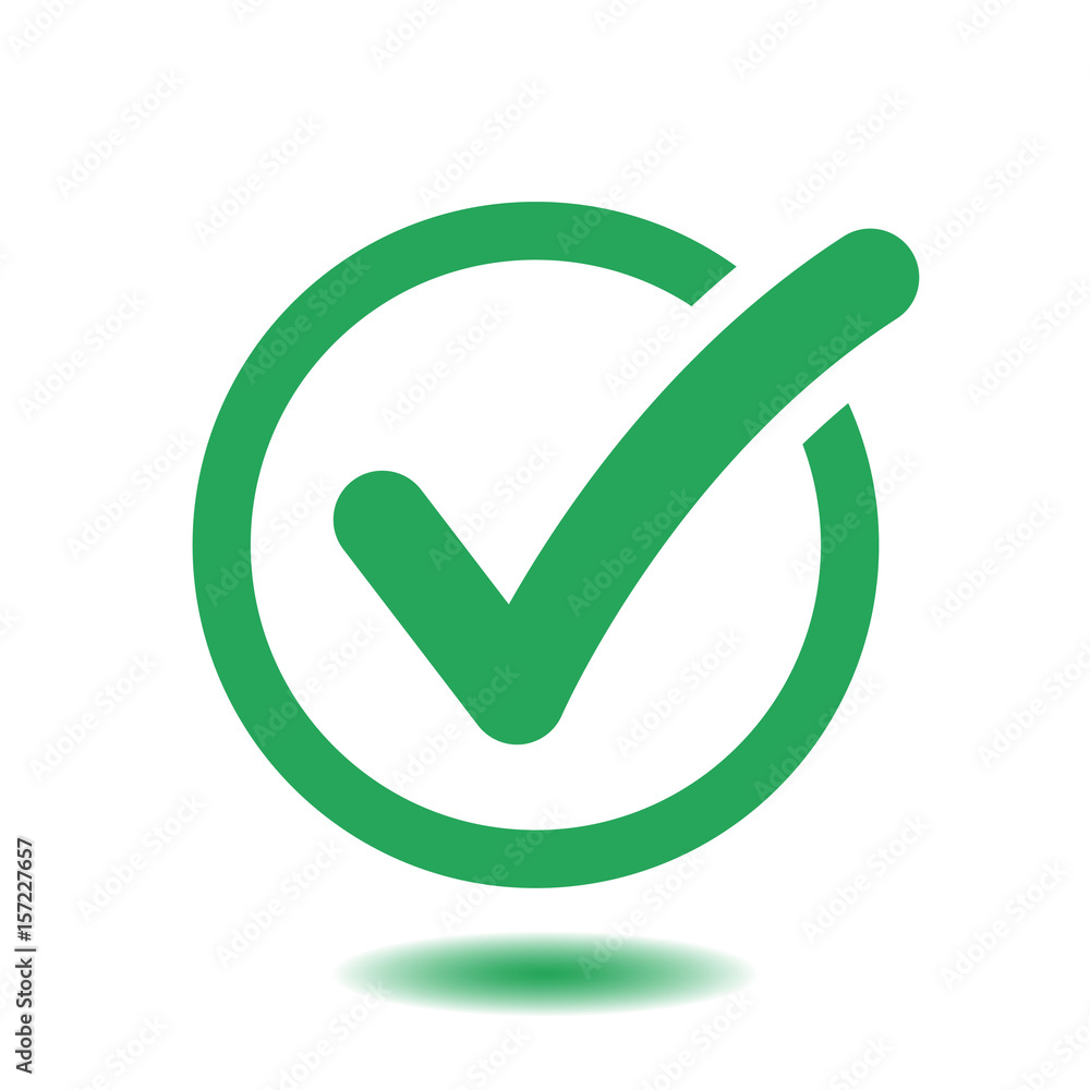 Check list button icon. Check mark in round sign. Check list button icon. Check mark in round sign.