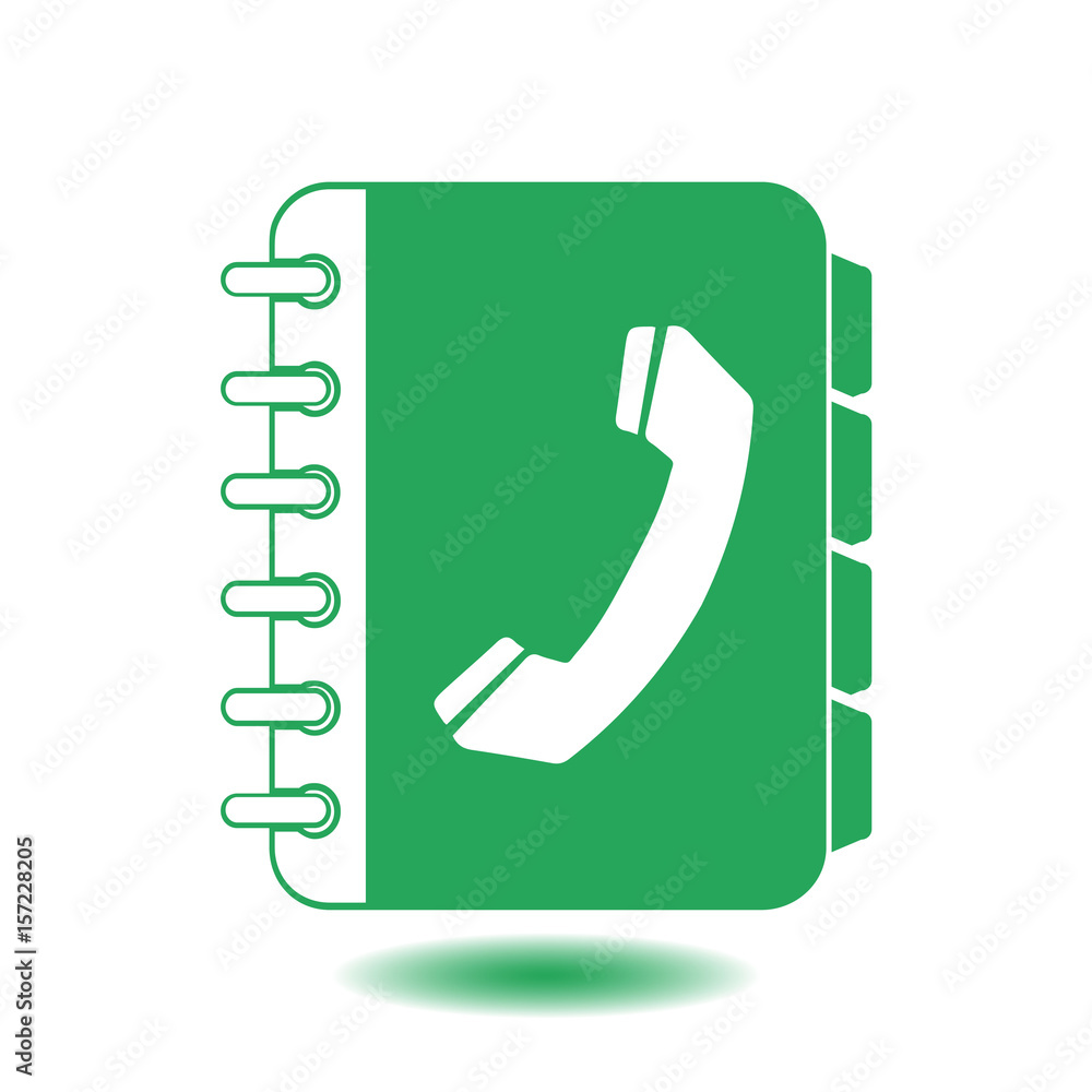 Phone book flat icon. Flat design style. Phone book flat icon. Flat design style.