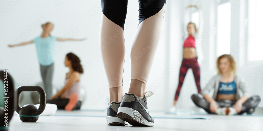 Instructor standing after training Instructor standing after training