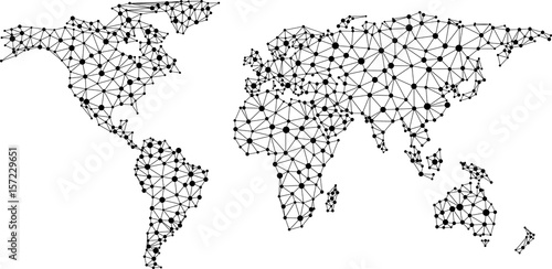 Abstract global communications world map.