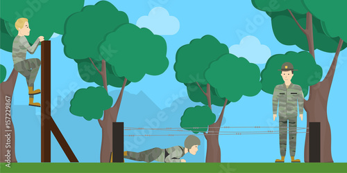Training for soldiers.
