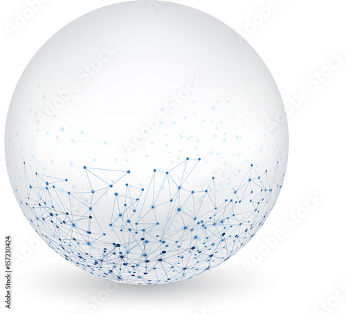 Abstract global communications round background.