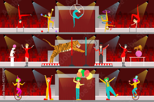 Circus interior set.