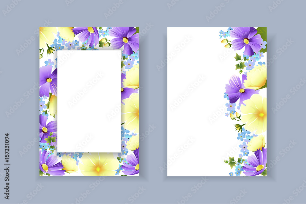 Floral template frame.