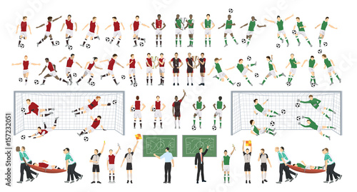 Football players set.