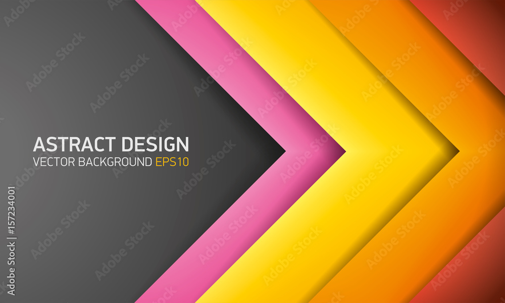 Abstract volume background, color strips, cover for project presentation, vector design