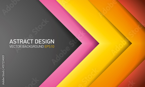 Abstract volume background, color strips, cover for project presentation, vector design