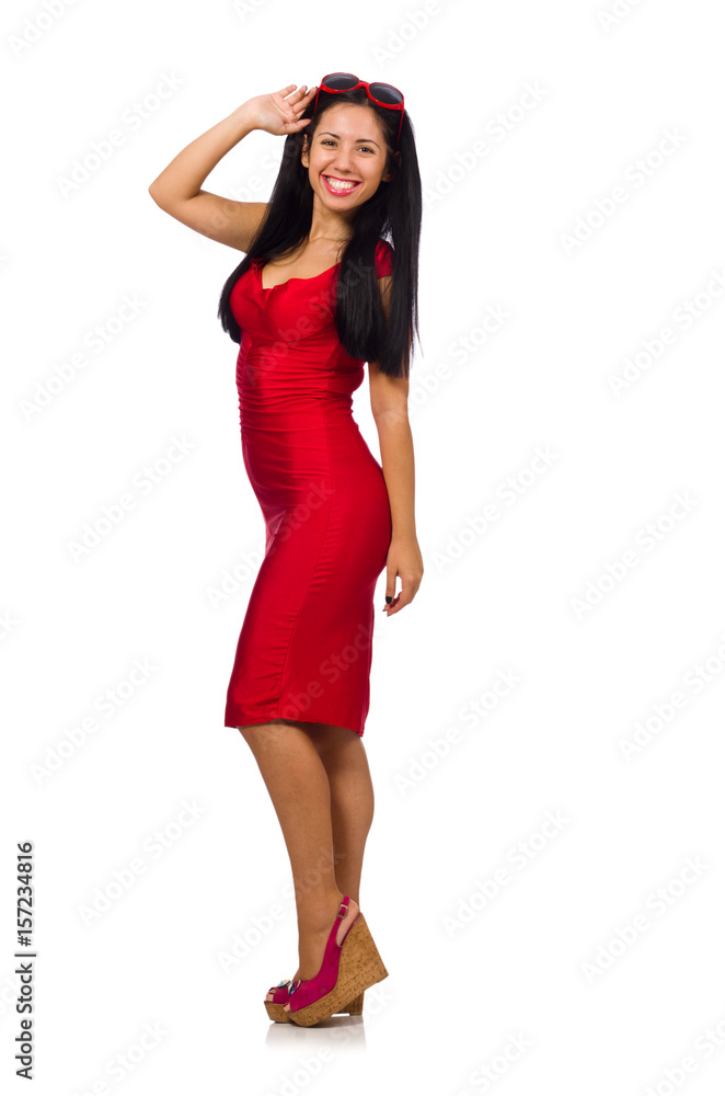 Nice woman model isolated on the white background Nice woman model isolated on the white background