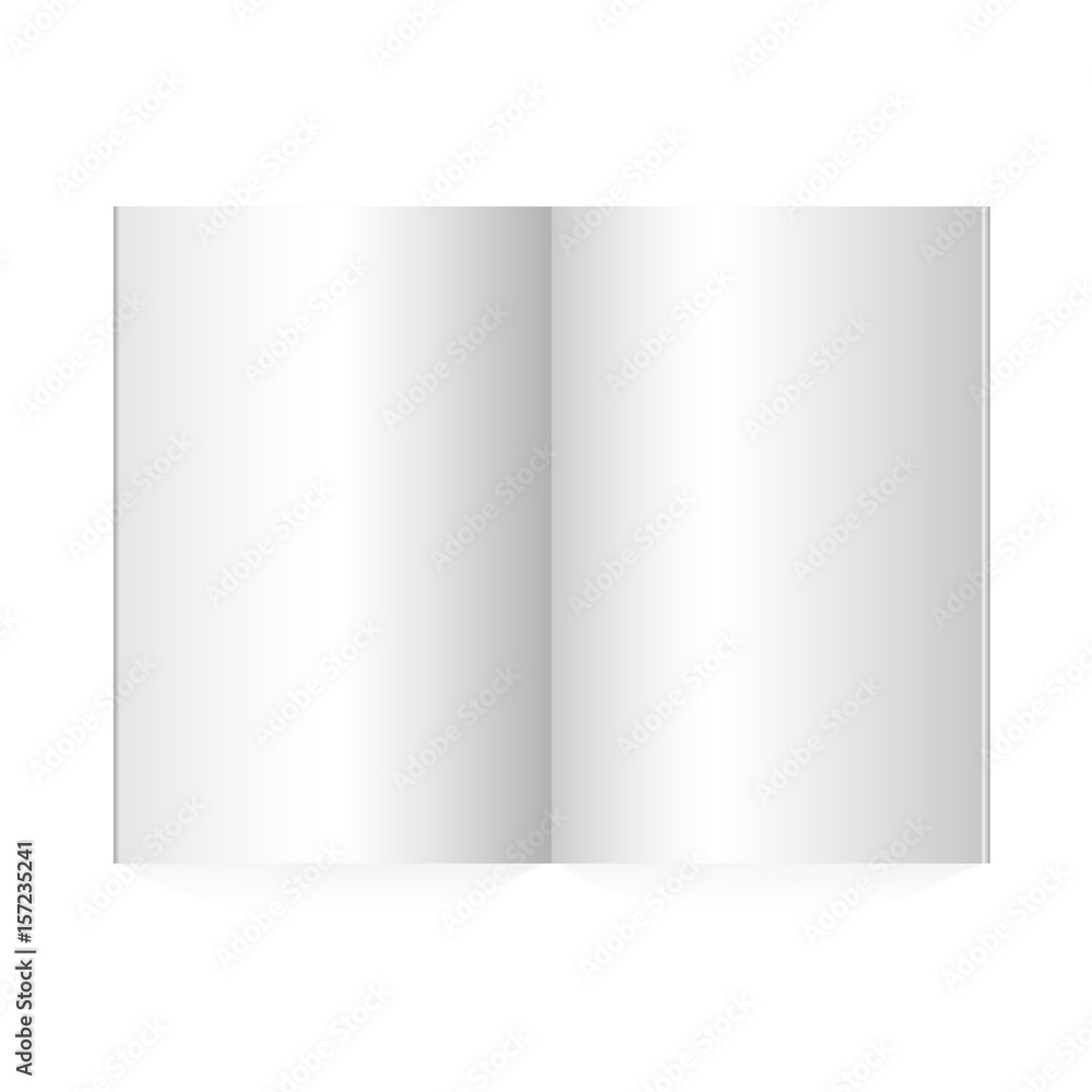 Vector blank magazine spread on white background. Vector blank magazine spread on white background.