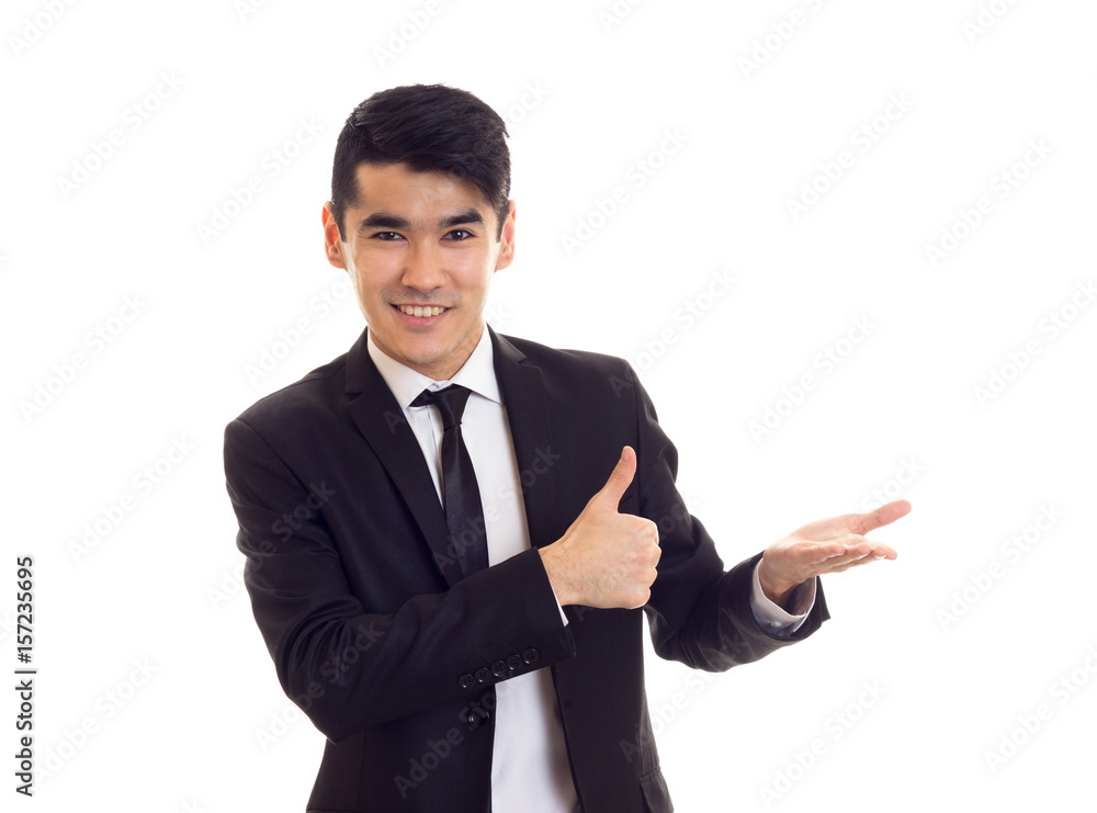 Young man in black tuxedo Young man in black tuxedo