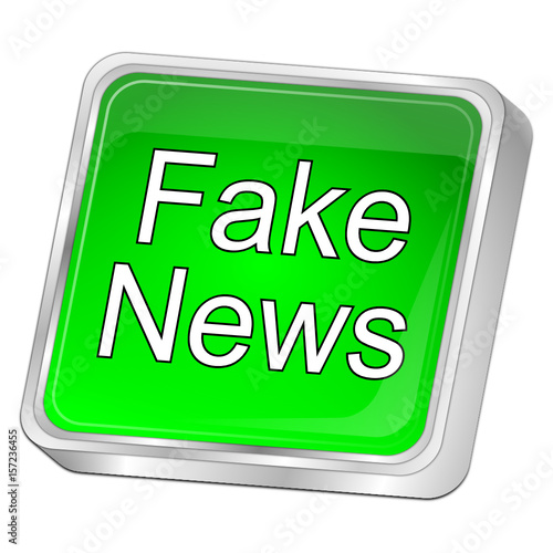 Fake News button - 3D illustration