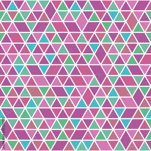 Geometric pattern with colorful triangles. Geometric modern ornament. Seamless abstract background