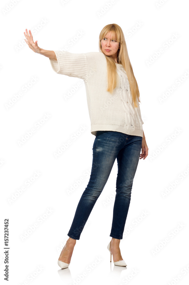 Nice woman model isolated on the white background Nice woman model isolated on the white background