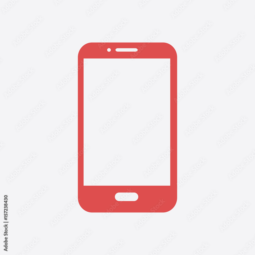 Vector illustration of smartphone icon. Flat design style. Vector illustration of smartphone icon. Flat design style.