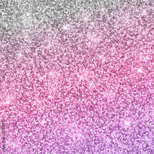 Glitter background with silver pink color effect. Vector