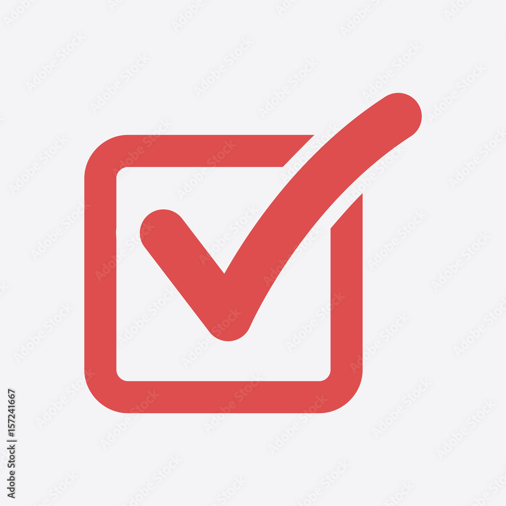 Check list button icon. Check mark in box sign. Check list button icon. Check mark in box sign.