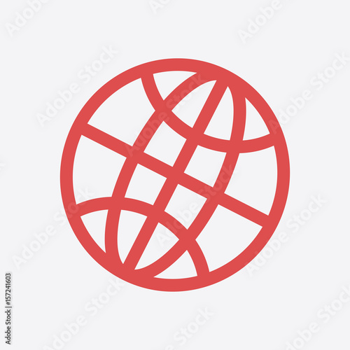 Globe icon. Flat design style Earth vector icons.