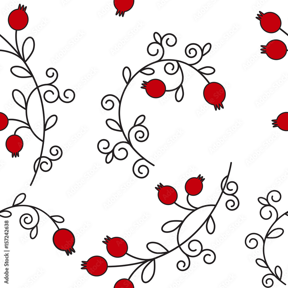 Vector seamless pattern with pomegranates. Floral pattern for cushion, pillow, bandanna, silk kerchief or shawl fabric print. Texture for clothes, bedclothes. Vector seamless pattern with pomegranates. Floral pattern for cushion, pillow, bandanna, silk kerchief or shawl fabric print. Texture for clothes, bedclothes.