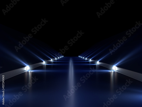 Dark abstract background with lights
