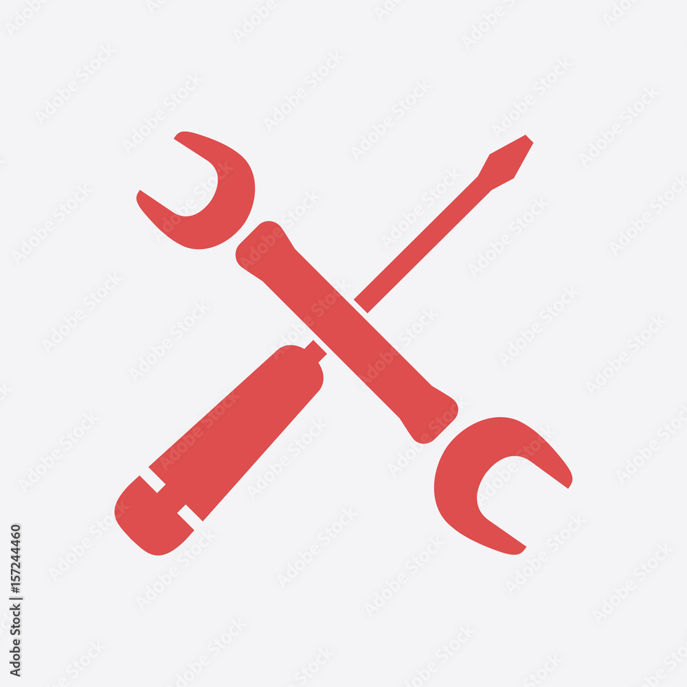 Repair Icon. Service symbol. Tools singn. Flat design style. Repair Icon. Service symbol. Tools singn. Flat design style.
